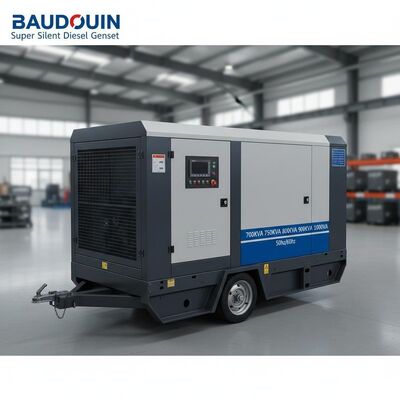 Baudouin Super Silent Diesel Genset Draagbare Diesel Generatoren 700KVA 750KVA 800KVA 900KVA 1000KVA Digitaal Paneel 50hz/60hz